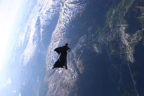 Fun jump skydiving in Norway 写真素材