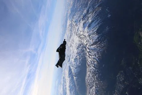 Fun jump skydiving in Norway Stock-Fotos