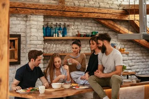 Fun in the kitchen Stock Photos