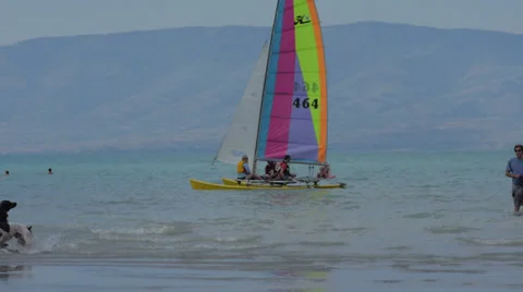 Fun at the Lake 库存影片 28841272