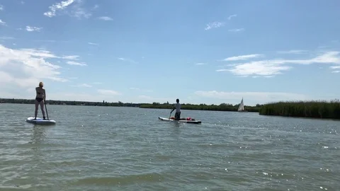 Fun on the lake Stock-Footage 80469858