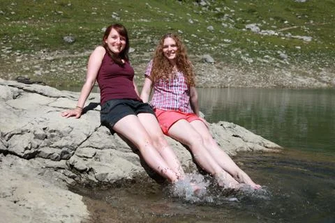 Fun at a lake Stock Photos