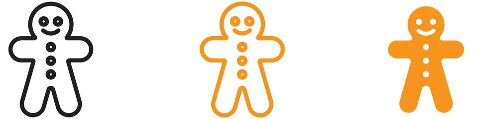 Fun Man Cookie Icon for Bakery and Dessert Graphics Perfect for Representin.. Stockillustratie