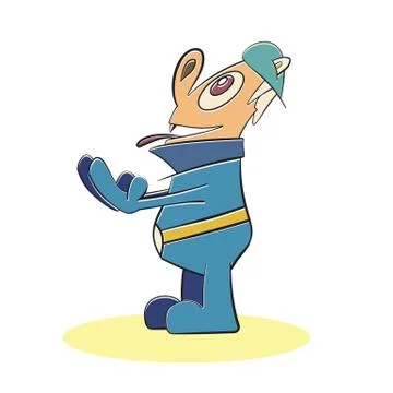 Fun man mascot character vector Stock Illustration