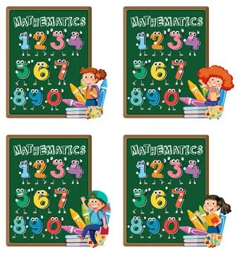 Fun Mathematics Learning Illustration Stockillustratie