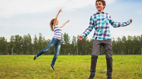 Fun on the meadow Video stock 37098794