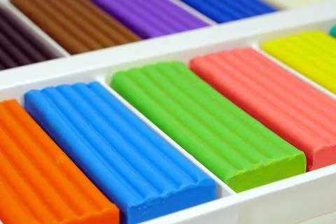 Fun modeling clay for children to create shapes, figures, and imaginative a.. 库存照片