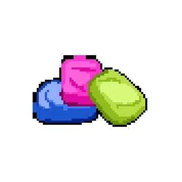Fun modeling clay toy pixel art vector illustration Stock Illustration