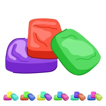 Fun modeling clay toy vector cartoon graphic Stock Illustration
