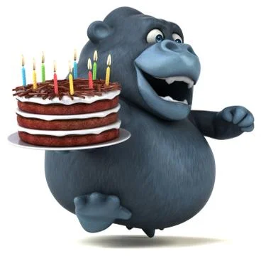 Fun monkey - 3D Illustration Ilustração Stock