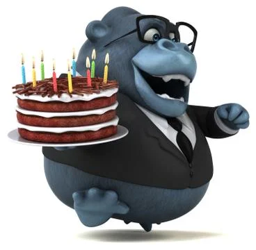 Fun monkey - 3D Illustration Ilustração Stock