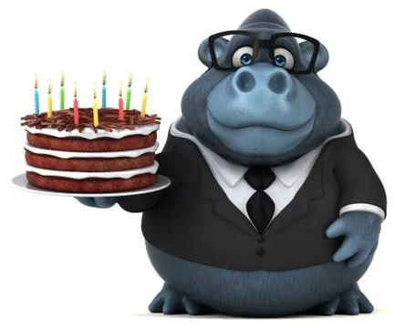 Fun monkey - 3D Illustration Ilustração Stock