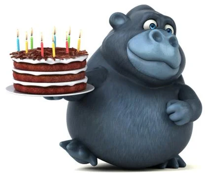 Fun monkey - 3D Illustration Ilustração Stock