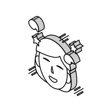 Fun mood isometric icon vector illustration Stock Illustration