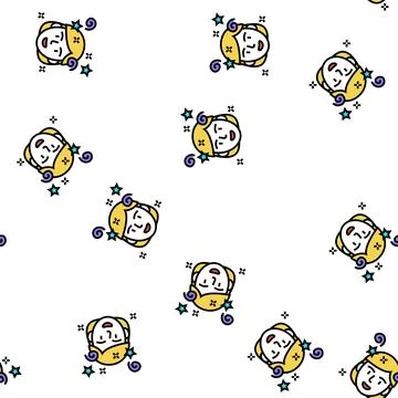 Fun mood vector seamless pattern Illustrazione stock