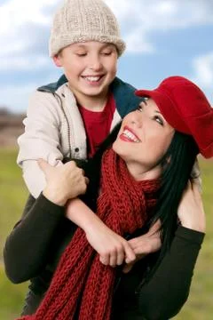 Fun with mum Stock Photos