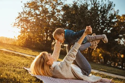 Fun with mum Stock Photos