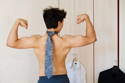 Fun with necktie Stock Photos