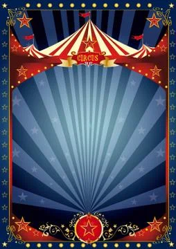 Fun night circus poster Stock Illustration