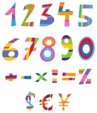 Fun numbers Stock Illustration