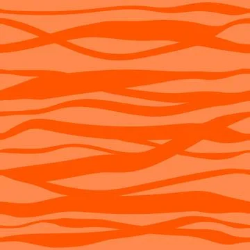 Fun orange pattern background with ink lines and stripes. Abstract monochrome Illustrazione stock