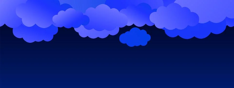 Fun Paper Cut Sky with Clouds. Cartoon Craft Elements 스톡 일러스트