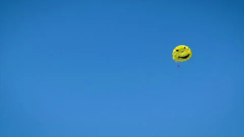 Fun parasailing over the sea. Selective focus. Stock Footage 166282783