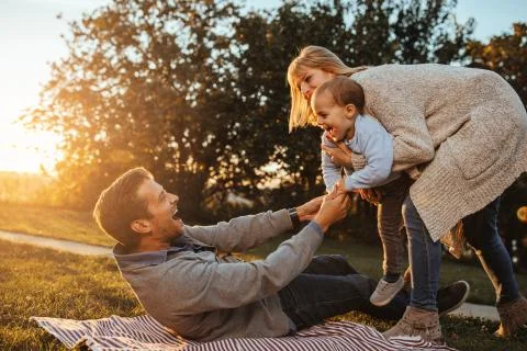 Fun with parents Stock Photos