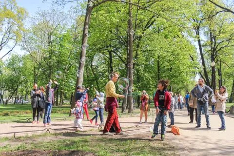 Fun in the park. Stock Photos