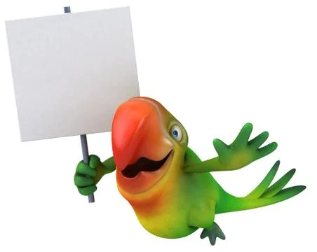 Fun parrot Stock Illustration