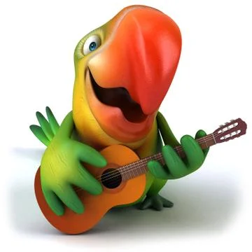 Fun parrot 스톡 일러스트