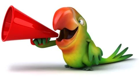 Fun parrot 스톡 일러스트