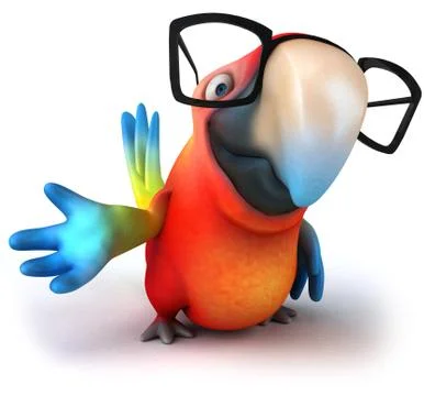 Fun parrot 스톡 일러스트