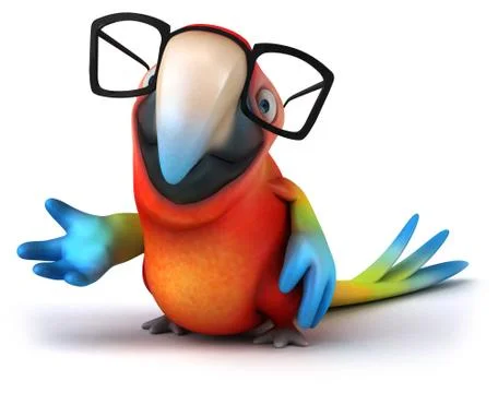 Fun parrot Illustrazione stock
