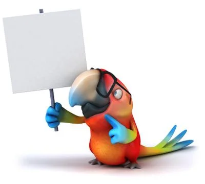 Fun parrot Illustrazione stock