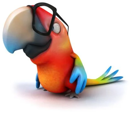 Fun parrot Stockillustratie