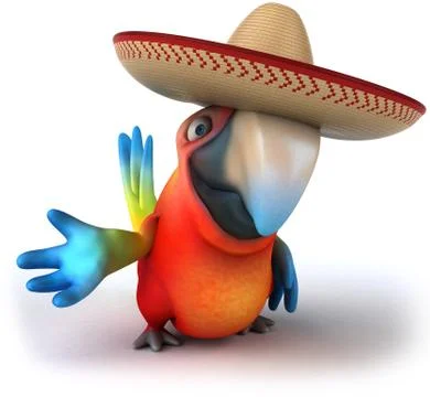 Fun parrot 스톡 일러스트