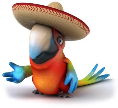 Fun parrot 스톡 일러스트