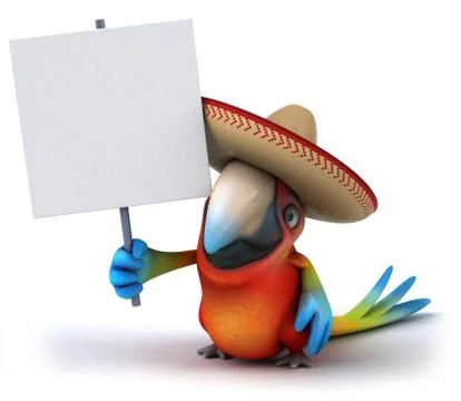 Fun parrot 스톡 일러스트
