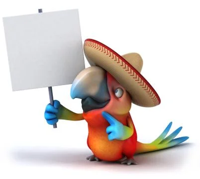 Fun parrot Stock Illustration