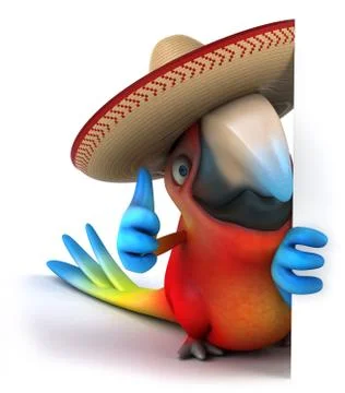 Fun parrot Stock Illustration