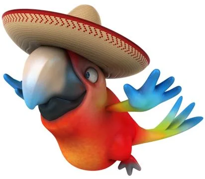 Fun parrot Stock Illustration