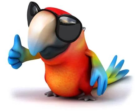 Fun parrot Stock Illustration