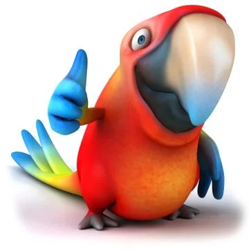 Fun parrot Illustrazione stock