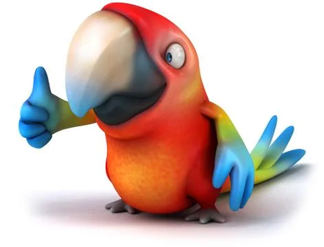 Fun parrot 스톡 일러스트