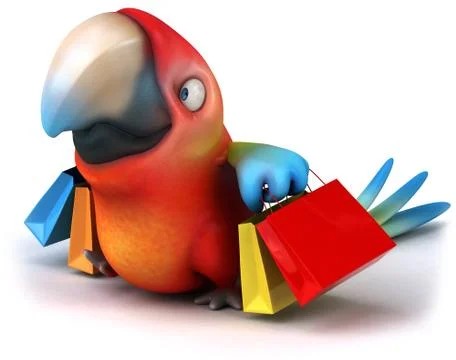 Fun parrot Stock Illustration