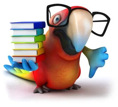 Fun parrot Stock Illustration