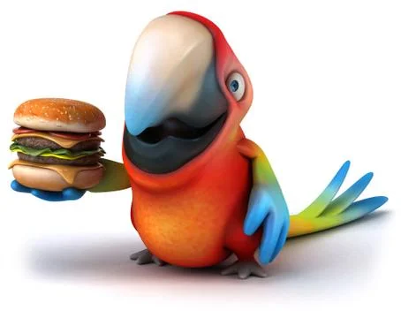 Fun parrot Stock Illustration