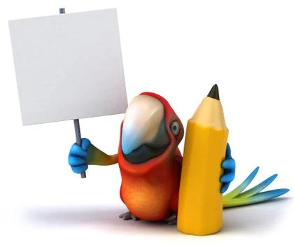 Fun parrot Illustrazione stock