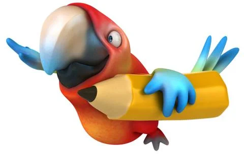 Fun parrot 스톡 일러스트